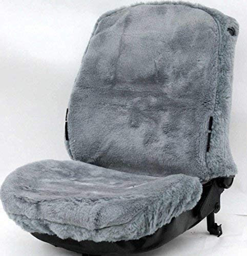 1x Lammfell Sitzbezug aus Lammwolle Seat A B E Klasse (Grau)