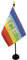 AZ FLAG - Tischflagge Regenbogen Frieden Pace - 15x10 cm Goldene Splitze - Peace Tischfahne 10 x 15 Cm - Flaggen