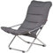 fiam Soft Deck Chair, in der silbernen Farbe Stahlkonstruktion, gepolstert weiß/schwarz Cod. 127S ALBINE