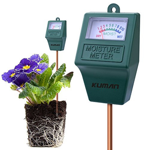 Kuman - Misuratore dell'umidità del suolo S10, igrometro per terreno, per giardino, fattoria, piante da prato, da interno ed esterno (non necessita di batteria), codice KP02