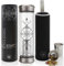 Teabloom All-Beverage Tumbler – 14 oz / 400 ml – Double Wall Insulated Glass Travel Flask – Hot Tea & Cold Brew Coffee Thermos – Removable Sleeve – Opens From Both Ends Providing Easy Cleaning