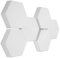 platino24 Schallabsorber 3D-Set Hexagon aus Basotect G+, 6 Elemente 4x je 300x70mm + 2x 300x50mm, Wandpaneele zur Schalldämmung