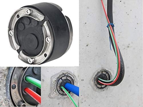 Ritzer by Hauff Ringraumdichtung/Mauerdurchführung HSD 100-EWD DN100 für 5 Kabel/Rohre 4x7-12mm und 1x24-44mm