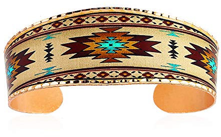Bracelets Sunburst de réflexions de cuivre, bracelets de manchette en cuivre pour hommes, bracelets en cuivre pour femmes, manchette amérindienne, bracelets amérindiens pour hommes