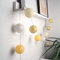 LED Lichterkette aus 20 Baumwollkugeln 3 meter Kugeln Kette Cotton Balls Bälle Kinderzimmer Stimmungslicht (Gelb 3 meter)