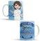 Taza Aquí Bebe la Mejor Fisioterapeuta del Mundo/Taza aqui Bebe una Super Fisioterapeuta/Taza Personalizada con Nombre/Taza Regalo Original para Fisioterapeuta (Fisioterapeuta Mujer)