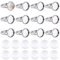 SUNNYCLUE 80 Stücks 40 Sets Ring Base Pad Verstellbare Ringrohlinge Lünettenschalen Passen Auf 12mm Glas Cabochons Für DIY Cabochon Ringe Schmuckherstellung
