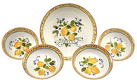 Certified International Italia 5pc Pasta Set, Yellow