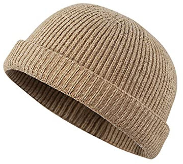 CLAPE Unisex Rollmütze Fischermütze Dockermütze Classic Trawler Winter Beanie Hat Fisherman Beanie Watch Hut Rollup Edge Schädeldecke