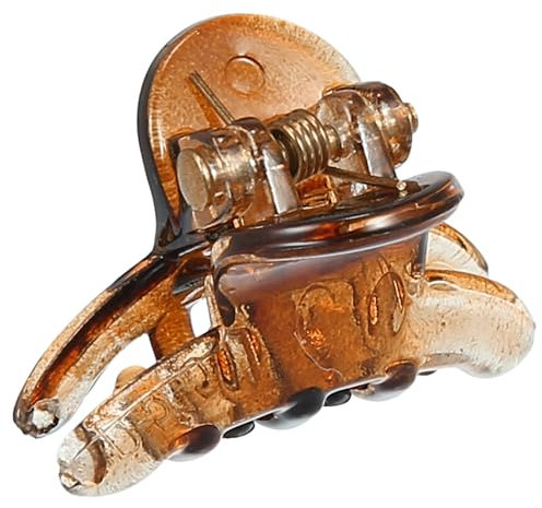 VOCOSTE Garra Pinza Pelo Accesorios Antideslizante Agarre Plástico Marrón para Mujeres, Pelo Clip, 1.1