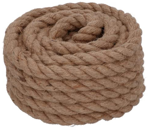 HELPMATE – Hanfseil Natur – Hanfschnur für Bastelarbeiten, Deko & Kunst-Handwerk – Paketschnur aus 100% Naturfaser – biologisch abbaubar & recyclebar – Juteschnur Alternative (18 mm x 10 m)