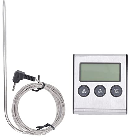 Digitales Fleischthermometer für Grillen und Kochen, BBQ-Temperaturfühler mit vorprogrammierter Küchenmessung, schnelles und genaues Messen, nachziehbar und bequem zu verwenden