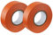 Gocableties Cinta aislante naranja de 19 mm x 20 m, fuerte cinta aislante de PVC autoadhesiva para aislar, reparar y proteger cables eléctricos, 2 rollos