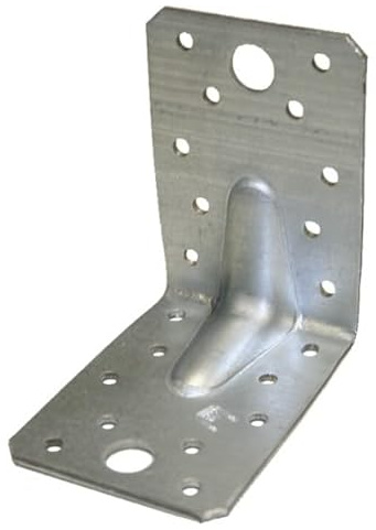 Winkelverbinder 70 x 70 x 55 mm mit Sicke Stahl feuerverzinkt 5 Stk- Winkel Winkelverbinder Balkenverbinder Verbinder