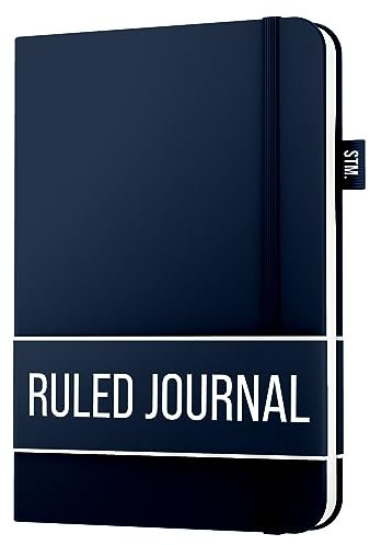 Notizbuch a5 liniert zum Schreiben | 150 Seiten, 120 g/m² dickes Papier mit Haftnotizen,Stiftschlaufe, (V) Leder-Hardcover | Scribbles That Matter Notizbuch liniert zum Schreiben, 5,75 x 8,2 Zoll