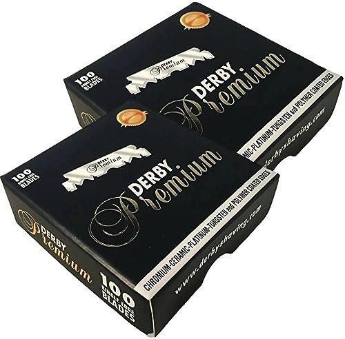 Derby Hochwertige einschneidige Rasierklingen, 200 Einheiten (1er-Pack)