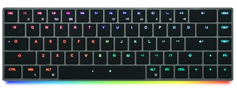 BAROCCOMiSTEL AIRONE Mechanical Keyboard, 65% Layout, Cherry MX ULP Switch, RGB Backlit, USB-C Cable, Windows/MacOS/iOS, Macro Support, Portable, Super Slim/Super Light, Silver- Tactile