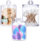 TAXIFANW Porta Cotton Fioc，3 Pezzi Scatola di cotone tampone Contenitore cotton trasparente Porta cotone dischetti Organizer per cosmetici，per Camera da Letto (BMQSNH-XF)