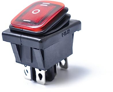 Anneome Wasserdichter Wippschalter Mit Roter Beleuchtung Umschalter Für Dc Boots Automobilanwendungen Staubgeschützt Und Spritzwassergeschützt