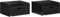 HOMCOM Lot de 2 Tables de Chevet murales Tables de Nuit suspendues - tiroir Coulissant, Plateau - en Bois dim. 40L x 30l x 19,5H cm Noir