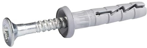 Rawl FX-N-C Nylon Hammer in Fixing with Cylindrical Head Screw 5mm 40mm Pack of 100