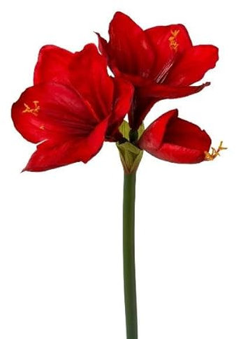 artplants.de Kunstblume Amaryllis BELAV, rot, 70cm - Deko Blume Amaryllis