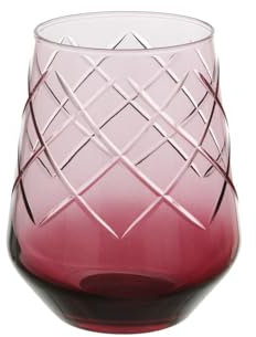 KASANOVA Bicchiere acqua vetro rosso sfumato 425 ml Twirl