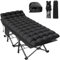 Newfulam Feldbett Klappbar mit Matratze, XXL 400KG Max Last Faltbar Gästebett Campingbett mit Matratze, Seitentasche, Tragetaschen, Tragbares Klappbett für Camping, Outdoor, Büro, Garten, Home Nap