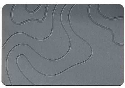 Generico Kieselstein-Teppich – schnell trocknende Duschmatte, rutschfestes Design, saugfähige Badematte für Eingangsbereich, Waschbecken, Innengebrauch