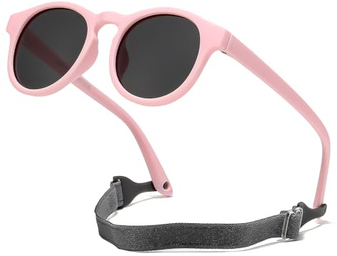 Suertree Occhiali da Sole Neonati Polarizzati per Bambini 0-3 Anni in Silicone Occhiali da Sole per Bambini Flessibile anti UV400 lente ultra leggera protezione UV all'aperto