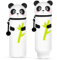 Axinyijia 2025 Nouveaux Trousse à Crayons en Silicone, 2 en 1 Trousse Porte-Stylos Panda Capybara Chat Ours, Rétractable Trousse a Crayon Kawaii pour Filles Garçons (Panda)