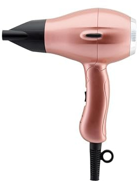Elchim Mini Venetian Rose Gold - Asciugacapelli da viaggio, voltaggio universale, ultraleggero, piccolo e pieghevole; Dotato di un mini concentratore d’aria; mini diffusore incluso nella confezione