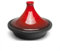HAJHI Tajine Induction Fonte émail Mijoteuse Céramique Tajine Marocain pour Gaz Cuisinières pour la Maison Restaurants(27cm - red)