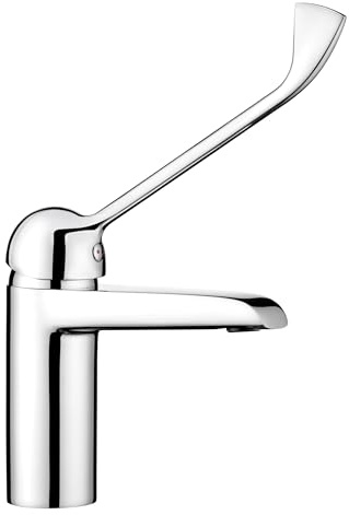 Medizinische Hygienearmatur Waschtischarmatur Waschbecken Wasserhahn mit langem Hebel, Arztgriff zur Ellenbogen Bedienung für Klinik, Arztpraxis, Labor und Werkstatt