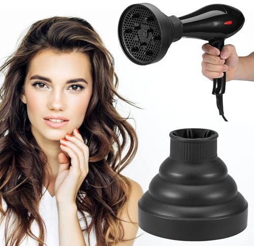 Diffuseur Cheveux Pliable,Diffuseur Cheveux Universel,Diffuseur Sèche-Cheveux en Silicone,Diffuseur Seche Cheveux Silicone,Diffuseur Seche Cheveux Diffuseur Boucle Pliable Embout Seche Cheveux Boucle