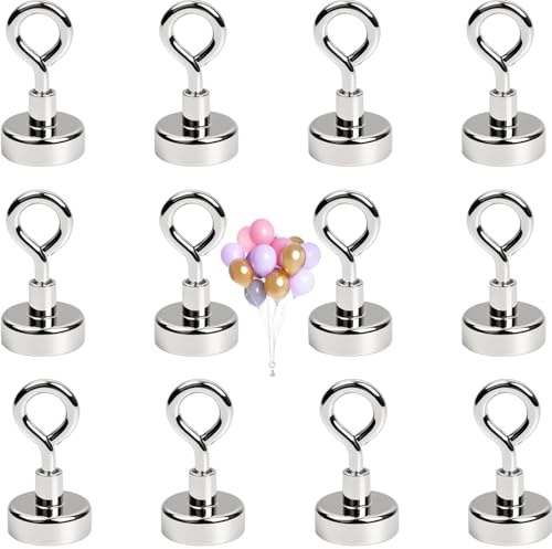 Srvauyea 12 Pezzi Pesi Per Palloncini Supporto,Peso per Palloncini a Elio Peso, Palloncini Magnetici Pesi,Pesetti Supporto Palloncini da Terra Riutilizzabili, per Feste Matrimoni Compleanni.