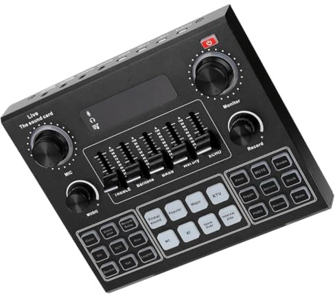 TOBBOMEY Changeur de Voix Portable Carte Son Dsp Intégrée 32 Bits, Adapté aux Appareils Mobiles et PC pour Diffusion en Direct, Couleur Aléatoire