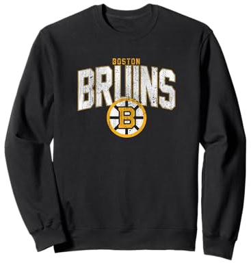 Boston Bruins Vintage Hockey-Shirt Distressed Sweatshirt
