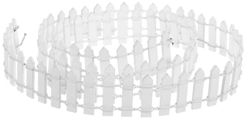 MUSISALY Miniature Wooden Fence for Succulent Growing and DIY Projects, Small White Garden Fence Model with Fine Workmanship and Realistic Design, for Plant Pots and Mini Gardens