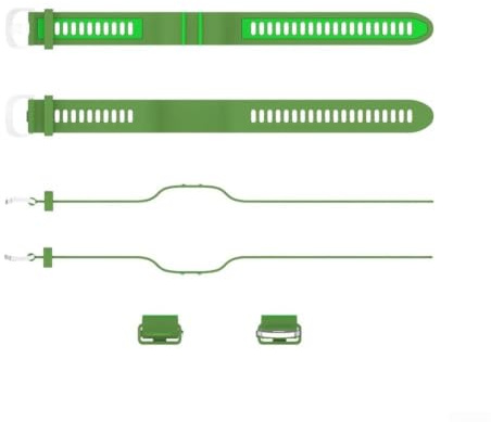 Ersatzarmband Silikon für Hume Band Atmungsaktiv(Olive Green)