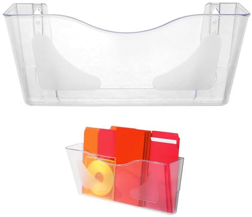 Deflect-o A4 Landscape Literature File Wall Pocket - Transparent