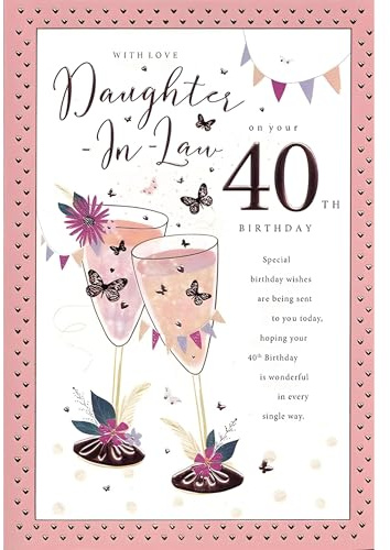 Daughter in law 40th Birthday Card