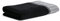 möve Brooklyn Duschtuch Uni mit Fischgratbordüre 80 x 150 cm aus 85 % Baumwolle / 10 % Viskose aus Bambus-Zellstoff / 5 % Leinen, black