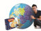 Abysse XXL Globe Gonflable Mundo 85 cm, Multicolor, (CALY SARL 060F)