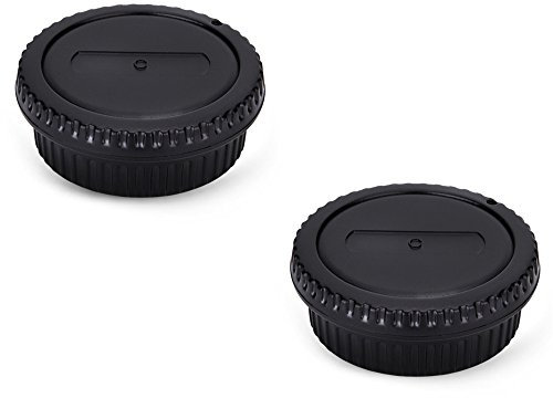 JJC Bouchon de Protection Frontal + Protège-Objectif Arrière pour Canon EOS Caméra & Canon EF/EF-S Objectif (2 Sets)