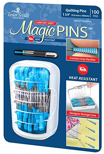 Taylor Seville Originals - Taylor Seville Originals Comfort Grip Heat Resistant Regular (0.6 x 48mm) Quilting Magic Pins - 100 Pieces