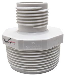 Van Enterprises PVC Garden Hose Adapter (Male 1.5 NPT x 3/4 GHT) for Sump Pump and Pool Pump Hose Adapter