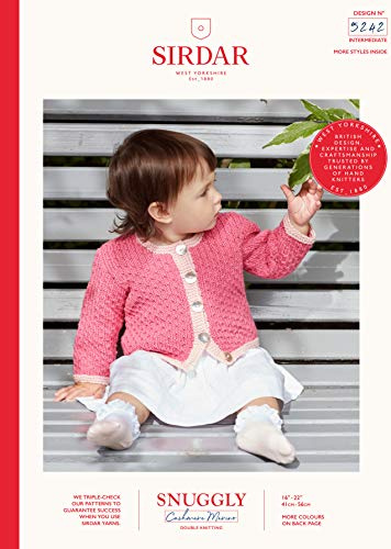 Sirdar Snuggly Cashmere Merino DK: Baby Cardigan Knitting Pattern 5242