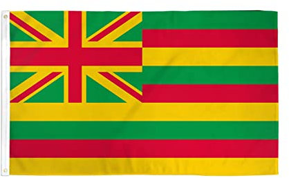 AZ FLAG - Drapeau Hawaii Kanaka Maoli Heritage - 150x90 cm - Drapeau Hawaïen Kanak 100% Polyester Avec Oeillets Métalliques Intégrés - Pavillon 110 g