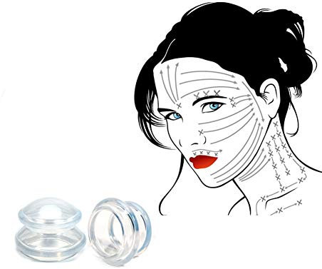 Ventosa Celulitis 2 Piezas Copas Masaje Celulitis Terapia de Ahuecamiento de Celulitis Cuerpo/Cara Anti Celulitis Tazas de Terapia de Vacío Cuidado de la Salud